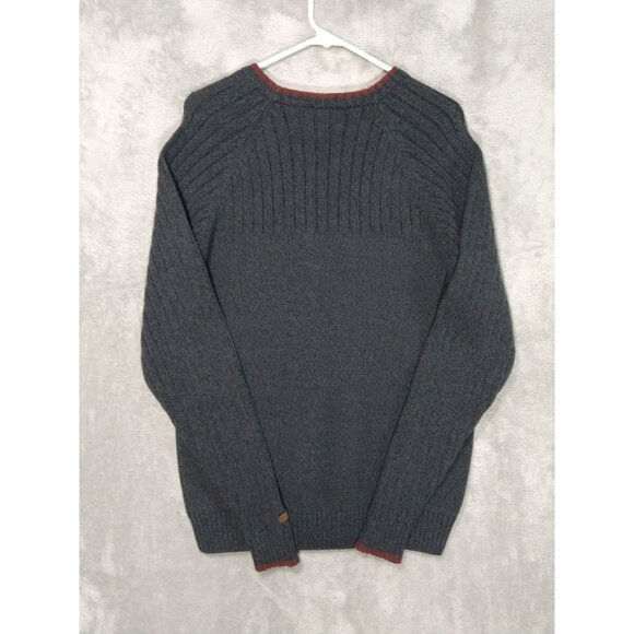 Columbia Sweater Mens Medium Gray ROC II Crew Neck Cotton Pullover Authentic Fit - Picture 2 of 9